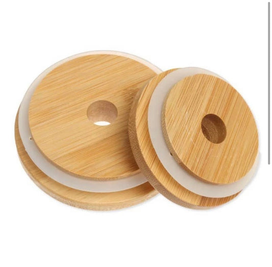 Bamboo Lid for Glass Can